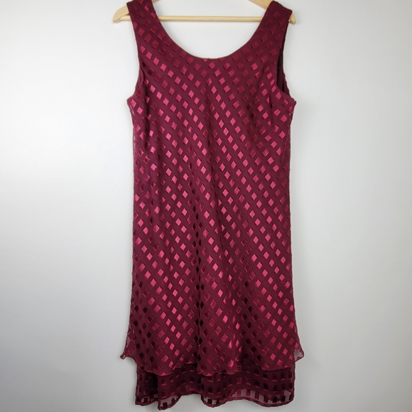 Vintage layered dress with sheer duster size 14 - Picture 2 of 13